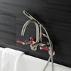image:imageAqua Vintage AE8150DKL Kaiser 7Inch Adjustable Wall Mount Clawfoot Tub Faucet Matte BlackPolished Chrome