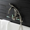 image:imageAqua Vintage AE8150DKL Kaiser 7Inch Adjustable Wall Mount Clawfoot Tub Faucet Matte BlackPolished Chrome