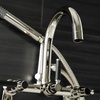 image:imageAqua Vintage AE8150DKL Kaiser 7Inch Adjustable Wall Mount Clawfoot Tub Faucet Matte BlackPolished Nickel