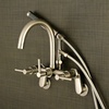 image:imageAqua Vintage AE8158DL Concord 7Inch Adjustable Wall Mount Tub Faucet Brushed NickelBrushed Nickel