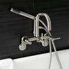 image:imageAqua Vintage AE8450DL Concord Wall Mount Clawfoot Tub Faucet Matte BlackBrushed Nickel