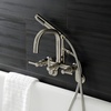image:imageAqua Vintage AE8450DL Concord Wall Mount Clawfoot Tub Faucet Matte BlackBrushed Nickel