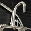 image:imageAqua Vintage AE8450DL Concord Wall Mount Clawfoot Tub Faucet Matte BlackBrushed Nickel