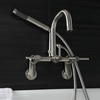 image:imageAqua Vintage AE8450DL Concord Wall Mount Clawfoot Tub Faucet Matte BlackBrushed Nickel
