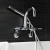 image:imageAqua Vintage AE8450DL Concord Wall Mount Clawfoot Tub Faucet Matte BlackPolished Chrome