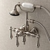 image:imageKingston Brass AE19T7 Aqua Vintage 338 Inch Wall Mount Tub Faucet with Hand Shower Brushed BrassBrushed Nickel
