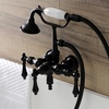 image:imageKingston Brass AE19T7 Aqua Vintage 338 Inch Wall Mount Tub Faucet with Hand Shower Brushed BrassMatte Black