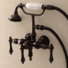 image:imageKingston Brass AE19T7 Aqua Vintage 338 Inch Wall Mount Tub Faucet with Hand Shower Brushed BrassOil Rubbed Bronze