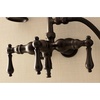 image:imageKingston Brass AE19T7 Aqua Vintage 338 Inch Wall Mount Tub Faucet with Hand Shower Brushed BrassOil Rubbed Bronze