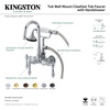 image:imageKingston Brass AE7T7 Aqua Vintage Wall Mount Clawfoot Tub Faucet Brushed BrassPolished Chrome