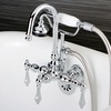 image:imageKingston Brass AE7T7 Aqua Vintage Wall Mount Clawfoot Tub Faucet Brushed BrassPolished Chrome