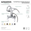 image:imageKingston Brass AE9T0 Aqua Vintage Wall Mount Clawfoot Tub Faucet Matte BlackMatte Black