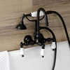 image:imageKingston Brass AE9T0 Aqua Vintage Wall Mount Clawfoot Tub Faucet Matte BlackMatte Black