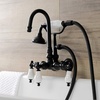 image:imageKingston Brass AE9T0 Aqua Vintage Wall Mount Clawfoot Tub Faucet Matte BlackMatte Black