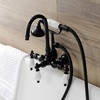 image:imageKingston Brass AE9T0 Aqua Vintage Wall Mount Clawfoot Tub Faucet Matte BlackMatte Black