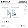 image:imageKingston Brass CC40T1 Wall Mount Vintage Leg Tub Filler Polished Chrome 338Inch CenterPolished Chrome