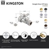 image:imageKingston Brass CC44451X Vintage 58Inch OD X 12Inch OD Compression Straight Stop Valve 218Inch Polished ChromePolished Brass