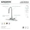 image:imageKingston Brass CC74T1 Vintage Leg Tub Filler Porcelain Lever Handle Polished Chrome8Inch Adjustable CenterPolished Brass