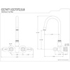 image:imageKingston Brass CC74T1 Vintage Leg Tub Filler Porcelain Lever Handle Polished Chrome8Inch Adjustable CenterPolished Chrome