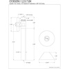 image:imageKingston Brass CC83257X 12 Sweat x 38 OD Comp Straight Shut Off Valve with 5 Extension Brushed BrassMatte Black