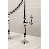 image:imageKingston Brass CCK103T8 VintageAqua Eden Tub Filler Combo with Lever Handle and Supply Lines Brushed NickelPolished Chrome