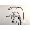 image:imageKingston Brass CCK103T8 VintageAqua Eden Tub Filler Combo with Lever Handle and Supply Lines Brushed NickelPolished Chrome