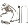 image:imageKingston Brass CCK225AB Vintage Wall Mount Clawfoot Tub Faucet Package with Supply Line Antique BrassBrushed Nickel