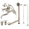 image:imageKingston Brass CCK225AB Vintage Wall Mount Clawfoot Tub Faucet Package with Supply Line Antique BrassPolished Nickel