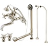 image:imageKingston Brass CCK225AB Vintage Wall Mount Clawfoot Tub Faucet Package with Supply Line Antique BrassPolished Nickel