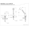 image:imageKingston Brass KB2238YL Yosemite Three Handle Tub Shower Faucet 318 inch Diameter Escutcheon Brushed NickelOil Rubbed Bronze