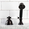image:imageKingston Brass KB2238YL Yosemite Three Handle Tub Shower Faucet 318 inch Diameter Escutcheon Brushed NickelOil Rubbed Bronze