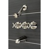 image:imageKingston Brass KB230AX Victorian Tub and Shower Faucet Matte Black 72 x 8 x 738Polished Nickel