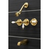 image:imageKingston Brass KB237PX Victorian Tub and Shower Faucet Brushed Brass 72 x 8 x 75Brushed Brass