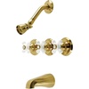 image:imageKingston Brass KB237PX Victorian Tub and Shower Faucet Brushed Brass 72 x 8 x 75Brushed Brass
