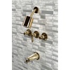 image:imageKingston Brass KBX8136NDL NuvoFusion Tub and Shower Faucet Polished Nickel 713 x 1288 x 513Polished Brass