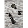 image:imageKingston Brass KBX8141DL Concord DoubleHandle Tub and Shower Faucet in Polished ChromeAntique Brass