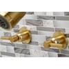 image:imageKingston Brass KBX8141DL Concord DoubleHandle Tub and Shower Faucet in Polished ChromeBrushed Brass