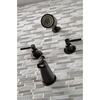 image:imageKingston Brass KBX8141DL Concord DoubleHandle Tub and Shower Faucet in Polished ChromeMatte Black