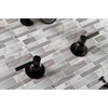 image:imageKingston Brass KBX8141DL Concord DoubleHandle Tub and Shower Faucet in Polished ChromeMatte Black
