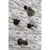 image:imageKingston Brass KBX8141DL Concord DoubleHandle Tub and Shower Faucet in Polished ChromeOil Rubbed Bronze