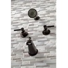 image:imageKingston Brass KBX8141DL Concord DoubleHandle Tub and Shower Faucet in Polished ChromePolished Nickel