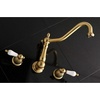 image:imageKingston Brass KS1020PL Heritage Wall Mount Roman Tub Faucet Matte BlackBrushed Brass