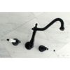 image:imageKingston Brass KS1020PL Heritage Wall Mount Roman Tub Faucet Matte BlackMatte Black