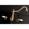 image:imageKingston Brass KS1020PL Heritage Wall Mount Roman Tub Faucet Matte BlackPolished Brass