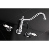 image:imageKingston Brass KS1020PL Heritage Wall Mount Roman Tub Faucet Matte BlackPolished Chrome
