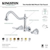 image:imageKingston Brass KS1020PL Heritage Wall Mount Roman Tub Faucet Matte BlackPolished Chrome