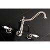image:imageKingston Brass KS1020PL Heritage Wall Mount Roman Tub Faucet Matte BlackPolished Nickel