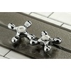 image:imageKingston Brass KS1348AX Heritage Roman Tub Filler with Metal Cross Handle Brushed NickelPolished Chrome