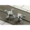 image:imageKingston Brass KS1348BX Heritage Roman Tub Filler with Metal Cross Handle Brushed NickelPolished Chrome