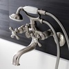 image:imageKingston Brass KS226MB Kingston Wall Mount Tub Faucet with Hand Shower Matte BlackBrushed Nickel